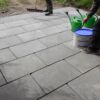 Neue Terrasse online Platten Grau Antik geflammt