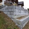 Trockenmauersteine Grau Granit Mauer