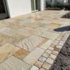 Neue Terrasse Beige Gelb Braun Naturstein mediterran India Gelb